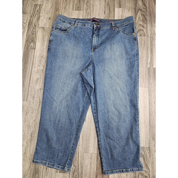 (3/$35) Gloria Vanderbilt Jeans Womens 16W Blue Amanda High Rise Stretch Denim - Picture 1 of 12